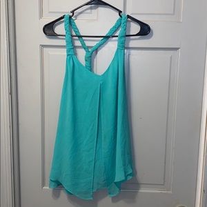 Shear top with braided straps